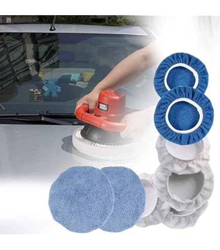 IHUIXINHE Bonnets De Polissage En Microfibre 8 Pièces, Polisseuse