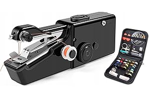 ILOGIC Mini máquina de coser a mano, juego de máquina de coser eléctrica, puntada mágica, sin cables, pequeña máquina de coser para principiantes, máquina de coser con una mano, accesorios para máquinas de
