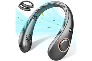 KOURIC Ventilatore da Collo Pieghevole, Ventilatore Portatile da Collo USB Neck Fan, Mini Ventilatore da Collo Silenzioso Senza Lama con 4 Velocità del Velocità, Adatto per Ufficio Cucina Viaggi Sport