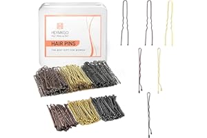 HEYMKGO Forcine per capelli, 300 pezzi, a forma di onda, 5cm e 6cm Mollette per Capelli Con Scatola Di Stoccaggio per Acconciature da Donna per Ragazze