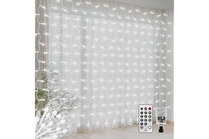 CERIAL Świąteczne kurtyny do wewnątrz, na zewnątrz, wtyczka, 4 m x 2 m, 300 diod LED, tło w kształcie rombu, kurtyna okienna, światła do pokoju, wiszące światło w kształcie sopli wodospadu,