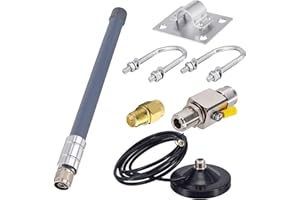 YILIANDUO 868MHz Antenne Lora 3dBi Omnidirectionnelle en Fibre de Verre+Type N Parafoudre+Connecteur SMA+Base Magnétique Femelle N avec câble d'extension 3M pour Nebra Bobcat HNT Helium HotspotSyncrob