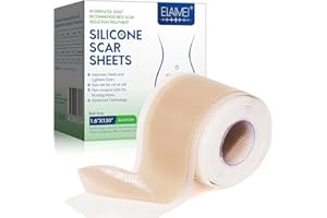PEPHUCA pansement silicone cicatrice pour les cicatrices causées par la césarienne, la chirurgie, les brûlures, les chéloïdes, l'acné, etc. Rouleau de cicatrice en silicone sans médicament (4 CMX 330 CM)