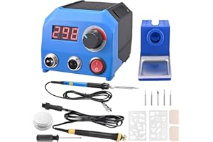 SEAAN Pirografo per Legno Professionale, Macchina per Pirografia e Stazione di Saldatura 2 in 1, Completo di 23 Teste di Penna und 5 Testine in Rame per Render, 0-700 ℃ Riscaldamento Interno 110W