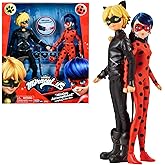 BANDAI - Miraculous Ladybug and Cat Noir - Pack of 2 Dolls - Ladybug and Cat Noir - Multicoloured - Articulated Dolls 26 cm -