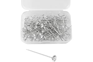 OUPADOS Aallo 100 Uds Alfileres de Ramo de Flores Alfileres de Ramillete Alfileres de Boda de Diamante Transparente para Manualidades de Costura, Decoración de Joyería de Boda