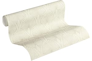 Livingwalls papier peint intissé New Walls 50's Glam 10,05 m x 0,53 m métallisé crème blanc 374271 37427-1