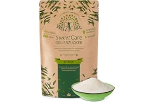 ‎WELZ CARE SweetCare PREMIUM statt Gelierzucker - Zuckerersatz – 100% Vegan – keine Kalorien – Low Carb – mit Erythritol und Stevia – Made in Germany - 200g