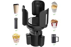 IULONEE Portabicchieri per Auto Multifunzionale Supporto per Tazze per Auto Expander Car Cup Holder con Regolabile Base Portabevande Auto Accessori per Flacone Drink Portabicchieri Nero