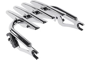 ECOTRIC Stealth Detachable Luggage Rack Compatible with 2009-2024 Harley Davidson Touring Models Street Glide Road Glide Road King Electra Glide FLHR FLTR Chrome