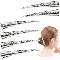 Numblartd Haarspangen Mit Entenschnabel-Zähnen – 12 Stück, Braun, Rutschfeste Klemmen Für Friseure & DIY, Längen 4,9–12 Cm