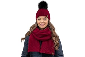 Vivisence Elegant Women's Winter Hat with Soft Fleece Lining and Pompom for Ultimate Warmth Made from Soft and Warm Fabric Stylish Perfect for Cold Winter and Autumn Weather