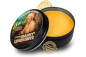 MG POMADEN MG Pomade GRANNY'S LEMON GROVE, Damen und Herren, wasserfest und pflegend, ölbasierte Haarpomade, Natürliche Wachs-Formulierung für mittleren Halt und schönen Glanz, Haar Wax,