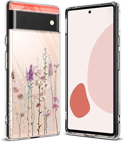 Unov Compatible With Pixel 6a Case Clear With Design Soft TPU Shock - View #8