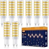 TASMOR Lampadine LED G9 7W, Lampadina G9 LED Luce Calda, 700LM Equivalente 70W Lampada Alogena, Bianco Caldo 3000K, Angolo di
