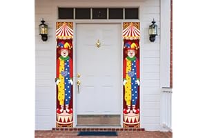 HAKOTOM Couverture de Porte Clown, Rideau de Porte, Décoration de Carnaval, pour les Fêtes les Anniversaires et les Carnavals