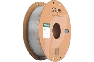 ‎ESUN eSUN PETG filament 1,75 mm, filament PETG Basic o wysokiej wytrzymałości, szpula 1 kg (2,2 LBS) do drukarek 3D (Jednolity Srebrny, 1KG)