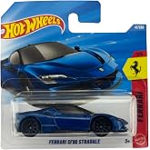 Hot Wheels Ferrari SF90 Stradale [Mavi] 1/5, 41/250, 1:64 &Ouml;l&ccedil;ekli Diecast Oyuncak Ara&ccedil;