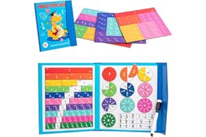 Daczly Mathematik Ressourcen, Magnetische Bruchrechnen Material Demonstrator, Magnetische Bruchfliesen und Bruchkreise Bruch-Lernpuzzle Bruchscheiben Demonstrator für Homeschool