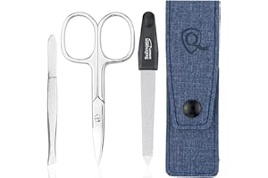 marQus Set de manicura y pedicura - Lima, tijeras y pinza de acero, ideal para viaje, estupendo como regalo para mujer y hombre