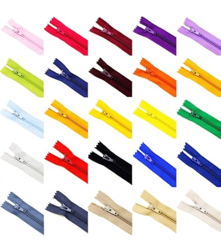 20 Cerniere Lampo Invisibili In Nylon Colore Bianco, Lunghezza 38 Cm (15 Pollici), Per Cucito E Fai Da Te