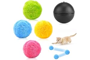 Funmo 4 Stück Automatischer Rollender Ball,Interaktives Hundespielzeug,Elektrischer Angetriebener Ball,Interaktives Apportierspiel Bälle Intelligenz Spielzeug Welpen,Katzen und Hunde