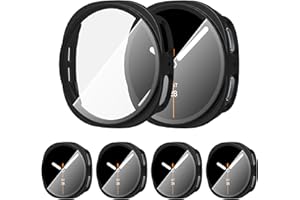 Diruite 4 Packs Etui Ochronny do Samsung Galaxy Watch 8 44mm Screen Protector,Odporność Zarysowanie HD Ochronne Etui Panzerfolie Ochronny,Czarny,44mm