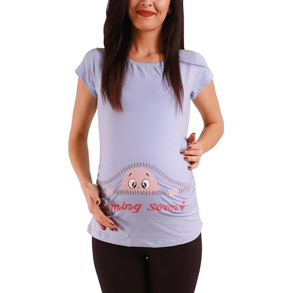 T-shirt Maternité Manches Courtes Motif Jumeaux – Neuf Avec étiquette, S-3XL