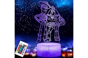 TENVAVA Lightyear Light Lightyear Toys 3D Night Lamp with 16 Colour Changes Kids Bedroom Office Decor Birthday for Child Boys Girls
