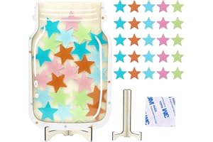 AISCHENS Stern-Belohnungs-Glas-System,Magnetisches Belohnungsgefäß für Klassenzimmer-Tafel,Werkzeuge für das Verhaltensmanagement im Klassenzimmer Jar für Anreiz Klassenzimmer Verantwortung (Bunte Sterne)