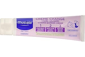 Mustela Pâte à Changer, Crème pour le change à la Perséose d'Avocat BIO, usage quotidien pour les bébés et les enfants - Prévient, apaise et soulage les rougeurs, 98% d'ingrédients d'origine naturelle (100ml)