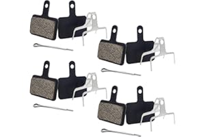 Qiuyan 4 Pairs Bicycle Disc Brake Pads, Resin Brake Pads Replacement, Compatible with Shimano M315 M355 M515 M525 C501 C601 M375 M395 M415 M416 M446 M465 M475 M485 M486 (Black)