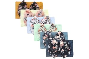 Nishine Niedlich Baby Haarband für Kleinkinder, Mädchen, elastisch, weiches Nylon, 6 Stück(Marineblau Set)