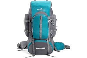 Tripole Walker 65 Litres Backpack | Internal Frame With Metal Rod | Rain Cover | Bottom Opening | Laptop Section, black, Backpack Backpacks