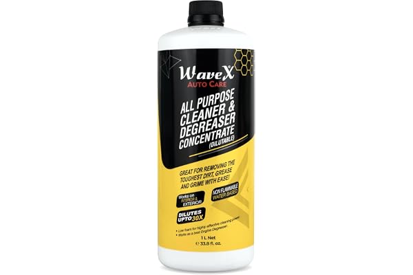 Wavex All Purpose Cleaner and Degreaser Concentrate Engine Cleaner 1L Car Cleaner Industrial Strength, Concentrated Formula Can be Diluted Down-Tough on Dirt but Easy on Your Car