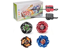 DEZAWRTY Set Battle X Gryo, 6 trottole da combattimento, 2 lanciatori, Gyro Starter Pack per bambini, giocattoli per bambini, giocattoli per compleanni, 6+ (BB213)