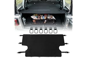 CKPEOR Cache-Bagages arrière Coffre Bagages Rideau Ombre Protecteur Compatible avec Jeep Wrangler JK JKU 2007-2017 illimité 4 Portes