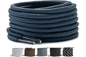 ‎LACEHYPE LaceHype 2 Paar - Premium Runde Schnürsenkel [ Ø4 mm ] für Arbeitsschuhe, Stiefel, Outdoorschuhe und Sportschuhe reißfeste Schuhbänder Ersatz Shoelaces aus Polyester