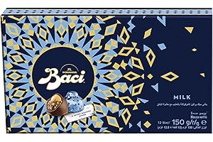 Baci Milk Gift Box, Milk Chocolate Truffles with Hazelnut, Gluten Free, 150 g (Pack of 1)