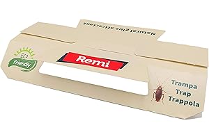 Remi Hogar Trampas para Cucarachas XL | Adhesivas con feromona Natural sin pesticidas | Totalmente ecológica para Eliminar cucarachas Profesional | Trampas Insectos Rastreros | Fácil instalación
