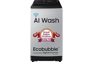 Samsung 8 Kg, 5 Star, AI Wash, AI Energy Mode, Wi-Fi, Ecobubble, AI VRT+, Super Speed, Soft Closing Door, Digital Inverter, Fully-Automatic Top Load Washing Machine (WA80F08S2LTL, Lavender Gray)