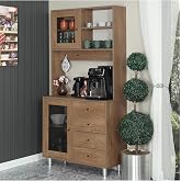 Pasific Home Grano Kahve K&ouml;şesi &Ccedil;ok Ama&ccedil;lı Dolap, Kiler Dolabı, 96 Cm, Meşe