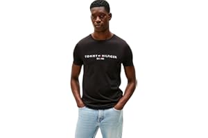 Tommy Hilfiger T-Shirt Manches Courtes Homme Core Tommy Logo Col Ras-du-Cou