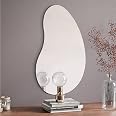Navaris Miroir Sans Cadre Wavy Original - Miroir Mural Décoratif 37,5 X 32 Cm Pour Salon, Chambre Ou Salle De Bain