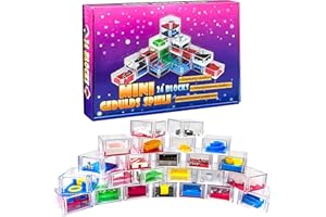 CAPGOOST Juego de 24 juegos de puzles, mini juego educativo, juego de bolas de habilidad, juego de paciencia, juguete 3D para cumpleaños infantiles, juego de paciencia, obsequios para niños y adultos