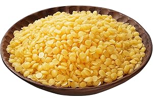 CoolCrafts Bienenwachs Pastillen Gelb Reine Bienenwachs für Kosmetik Kerzen Cremes Salben - 1 lb (450g)