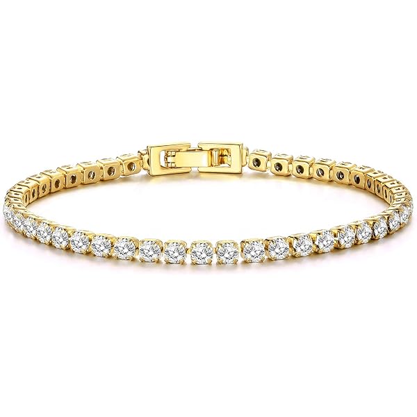 Brccile tennis in oro ros 18kt con Zffiri Multicolor For Sle t