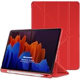 Microsonic Samsung Galaxy Tab A9 Plus Kılıf Origami Pencil Kırmızı [Galaxy Tab A9 Plus ile Uyumlu Kılıf - Kırmızı]