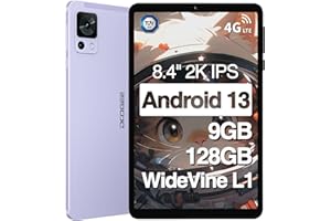 DOOGEE T20 Mini Tablet, Tablet 8 Pollici, 9GB RAM + 128GB ROM/1TB, Tablet Android 13, Schermo 1920x1200 FHD+ e Batteria da 5060mAh, Tablet 4G LTE e WiFi 2.4G/5G Certificato TÜV, Tablet Con SIM, Viola
