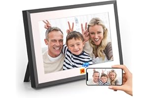 KODAK Digital Photo Frame 10 inch WiFi, Digital Picture Frame with Rechargeable Battery, HD IPS Touch Screen Smart Cloud Photo Frame with 32GB (10 Inch Black-with Battery)